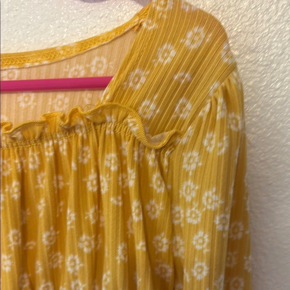 Yellow Floral‎ girls Top